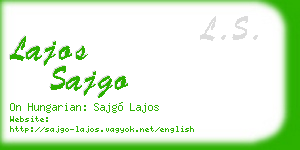 lajos sajgo business card