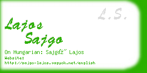 lajos sajgo business card